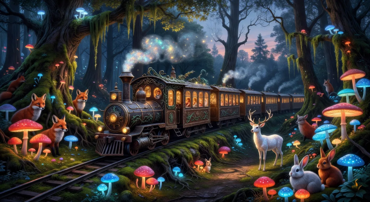 Rail journey through the forest